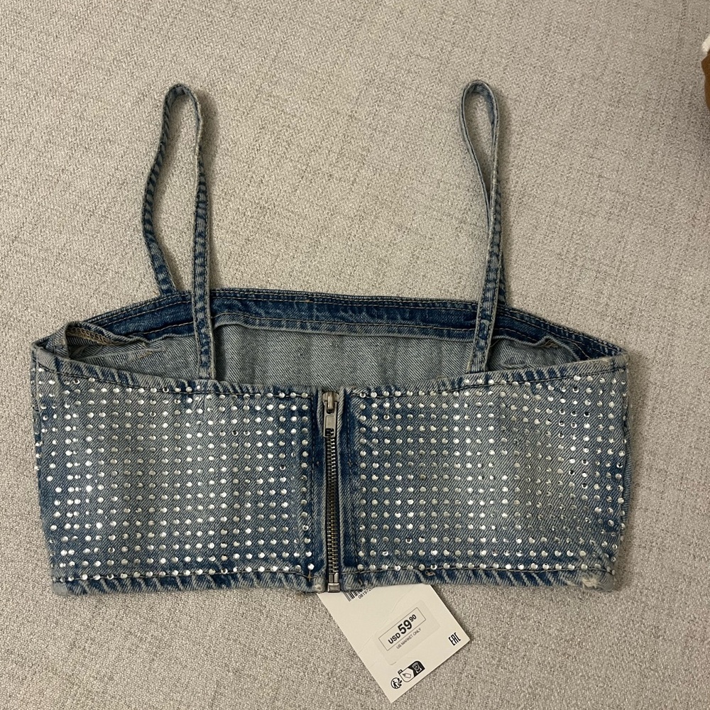 zara crop top NWT